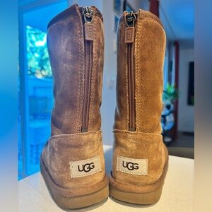 UGG Chestnut Suede Boots with Plush Lining